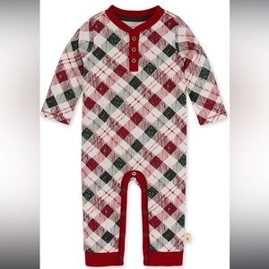 NWOT burts bees holiday jumpsuit 0-3 months